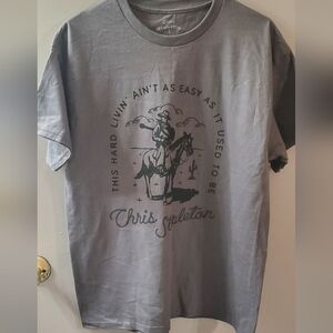 Chris Stapleton Charcoal Graphic Men's T-Shirt.  Sz L